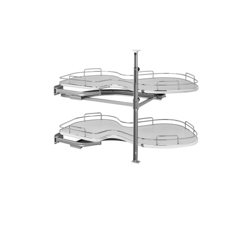 Rev-A-Shelf Steel, Gray, 37.6 in W, 24.5 in H, 21.56 in D, 21.55 in L, Gray 5372-18-GR-L